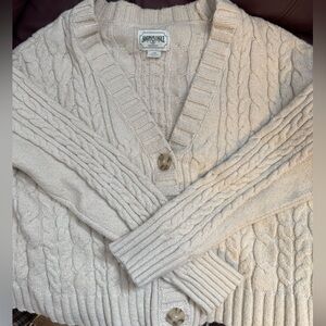 Vintage American Eagle Cropped Cable Knit Cardigan